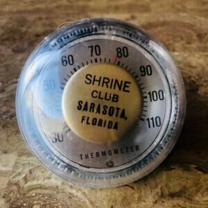 Shrine Club Honeywell Florida Thermometer Advertising Paper Weight